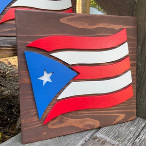 Puerto Rican MADE TO ORDER Flag Art