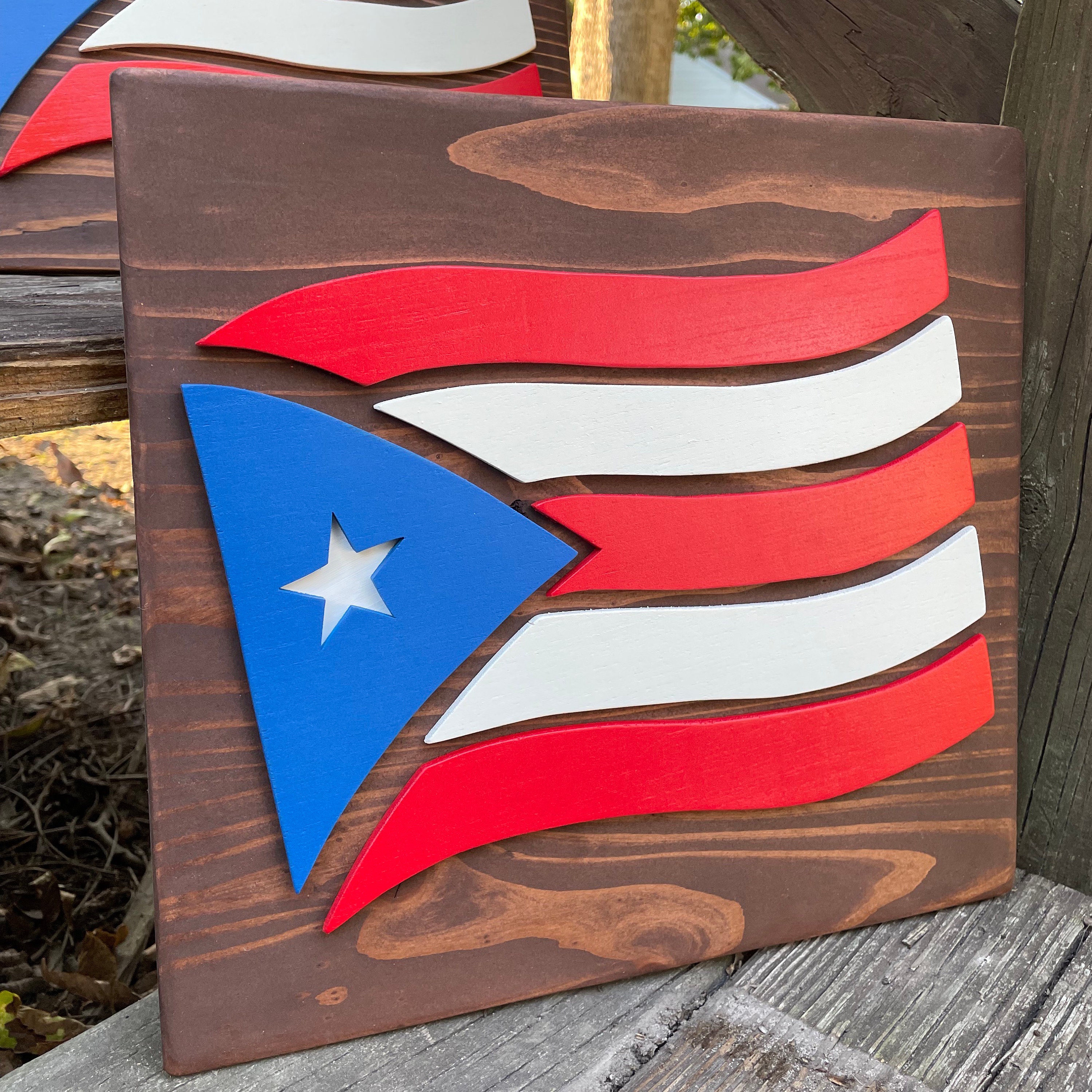 Puerto Rican Flag Wall Art MADE TO ORDER - Etsy