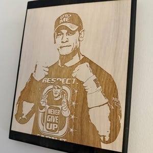 John Cena Engraved Wood Art