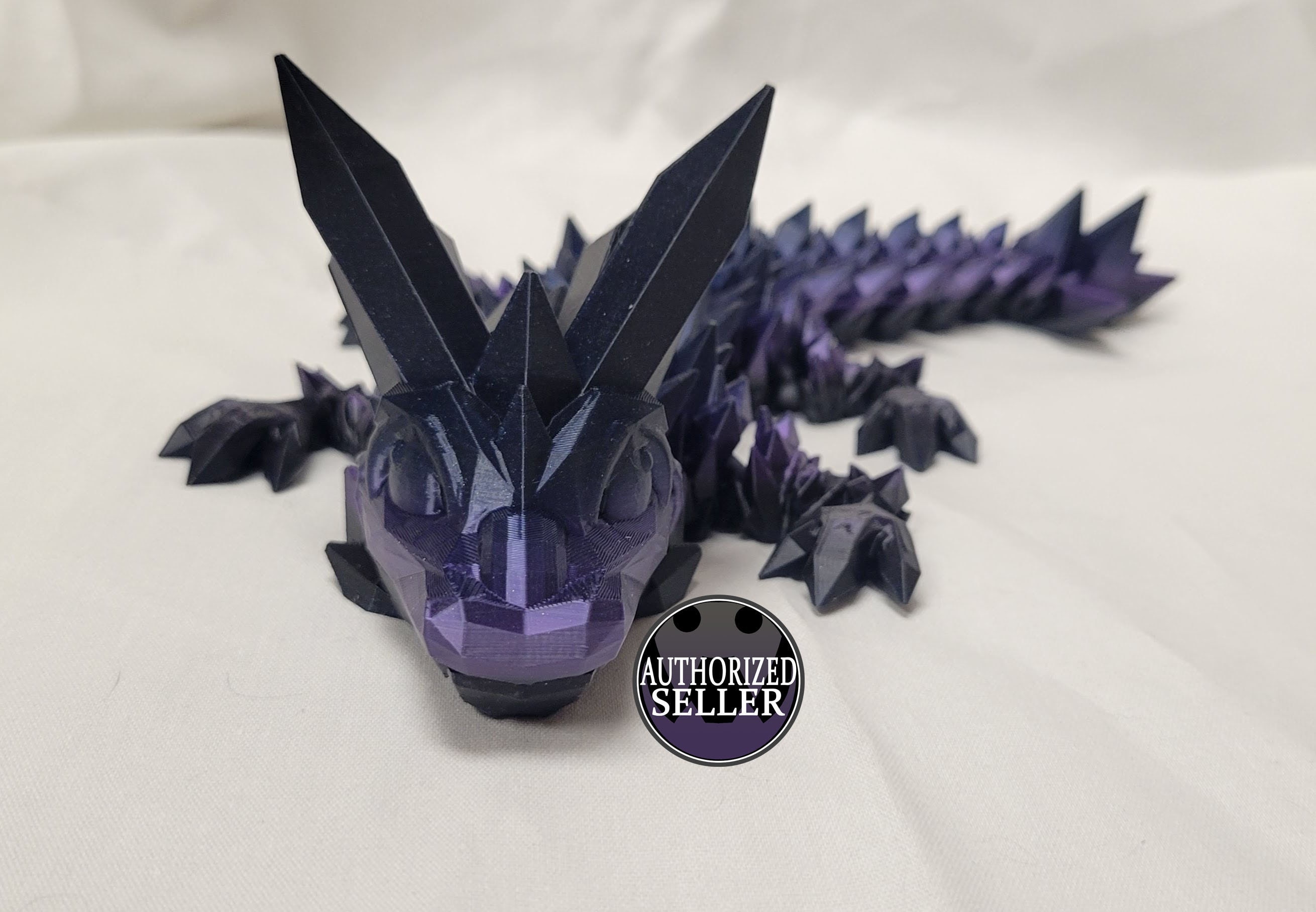 Baby Crystal Dragon, Articulated 3D printed Crystal Dragon