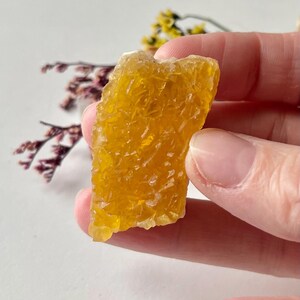 Rare Honey Yellow Fluorite Specimen from Namibia: Raw Mineral Specimen, Spiritual Gift