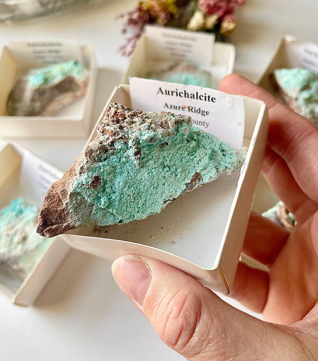 One (1) Rare Aurichalcite Specimen, Azure Ridge Clark County Nevada USA ...