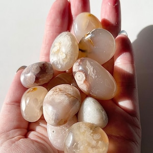 Flower Agate Crystal Tumbles, Flower Agate Crystal Stones, Flower Agate, Spiritual gifts