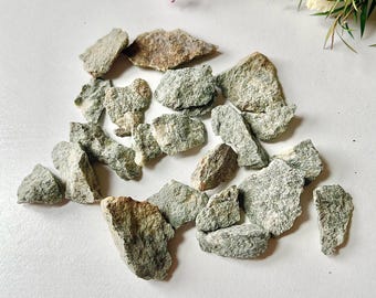 Raw Preseli Bluestone Crystal Pack, Green Welsh Stonehenge Rock, 20g (Rough Dolomite)