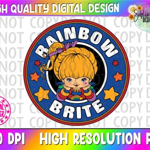 Regenbogen Brite Png | Sublimation Png |80er Jahre Zeichen Png / 80er Jahre Cartoons / Sublimation PNG / 80er Jahre Sublimation Design Png | Sublimations Downloads