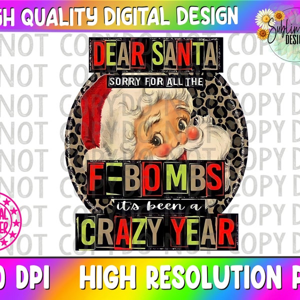 Dear Santa Png| Christmas png |  Retro Christmas Png, Merry Christmas Png, Santa Sublimation, Christmas Png, Sublimation Design Download