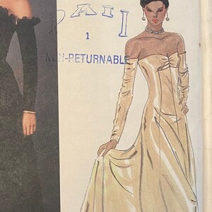 Vogue 2604 Uncut Evening Dress Nina Ricci