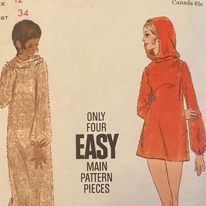 Butterick 5785 Easy to Sew Misses Long or Short Hooded Cover Up