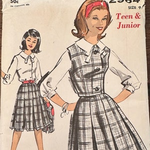 Advance 2964 Uncut Juniors Blouse Skirt and Weskit