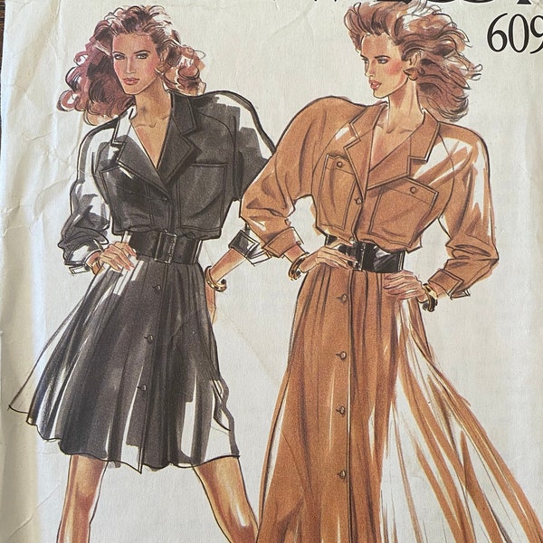 New Look 6099 Uncut Dress 1980s