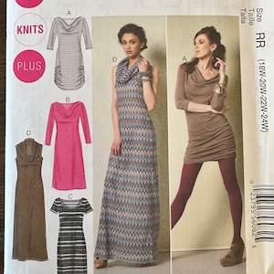 McCalls 6612 Uncut Women’s Easy Knit Dresses