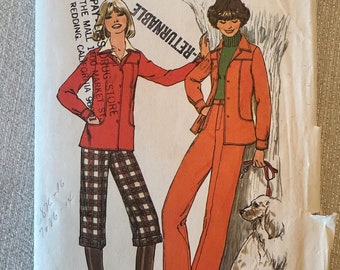 Simplicity 7797 70s Pants Shirt Jacket Capri - Etsy