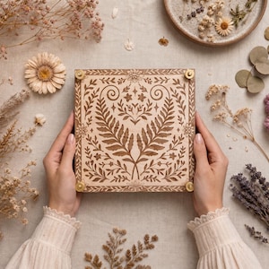 Botanical Fern Wooden Flower Press Kit - Cottagecore Foraging Tool