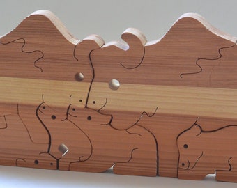 Redwood Bison Family Puzzle
