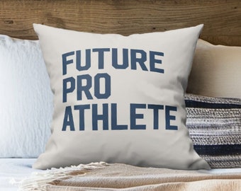 Future pro athlete cushion cover kid room decor inspirational sport pillow children bedroom accessory motivational teen room gift idea