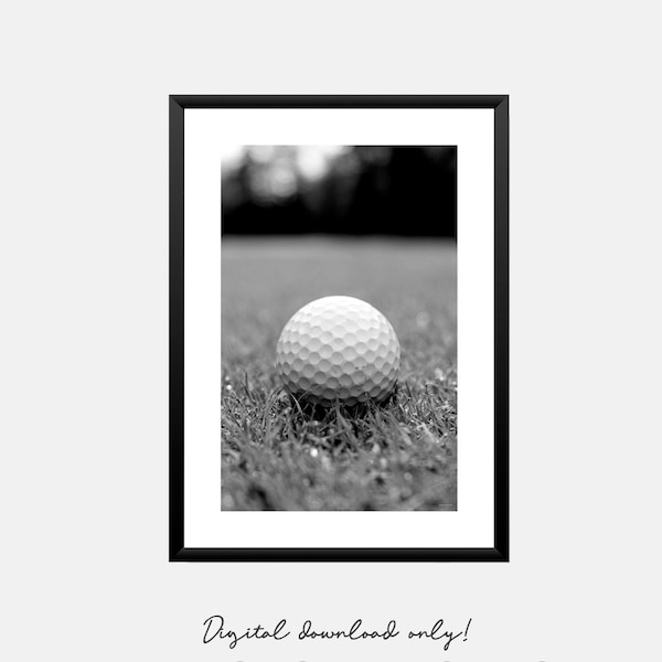 Black White Golf Art - Etsy