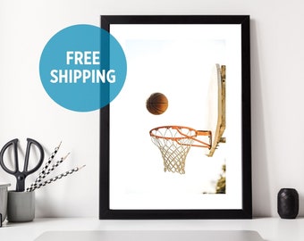 Impression d'art de basket-ball ado relooking chambre garçon dortoir décor chambre sport art mural affiche basket-ball décor garçon chambre accessoire cadeau adolescent