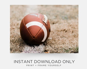 Football Poster Instant Download Sports Wall Art Prints Perfect for Home Decor Man Cave Boys Room or Gift for NFL Football Fans + Players