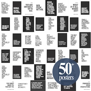 50 Sport Quote Printables Athlete Mindset Wall Art Set Sport Room Inspiration Poster Home Gym Gallery Decor Study Motivation Digital Print