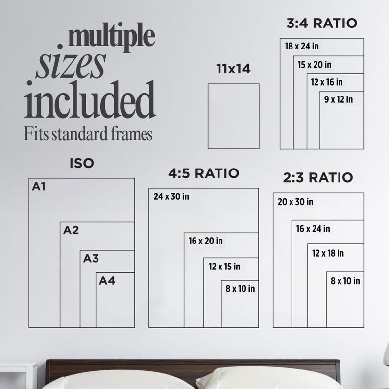 size guide for hockey wall art posters multiple ratios included