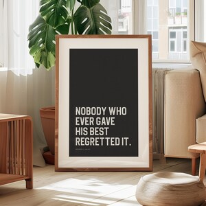 Motivational sports quote print black white wall art for teen room sport fan game room decoration athletic mindset poster download