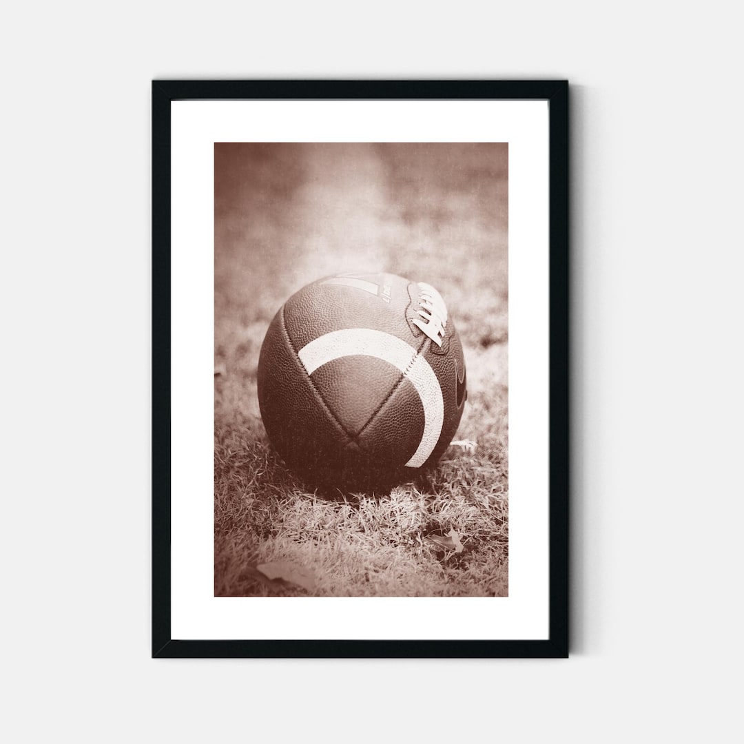 Vintage American Football Print Retro Football Wall Art Sepia Sport ...