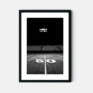 Wandbild „Fußballstadion“ zum Ausdrucken, Foto des amerikanischen American-Football-Sports als Poster für das Spielzimmer von Teenagern