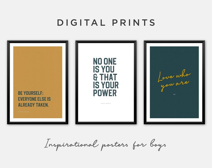 PRINTABLE Teen Boy Wall Art, Boys Encouragement Art, Teen Room Decor ...