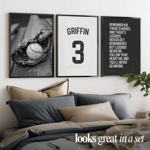 Kids room custom wall print with name design in black and white style.