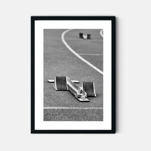Starting Blocks for Running Black & White Photograph for Wall Art Print Sports Themed Poster for Boys Dorm Room Decor Digital Download