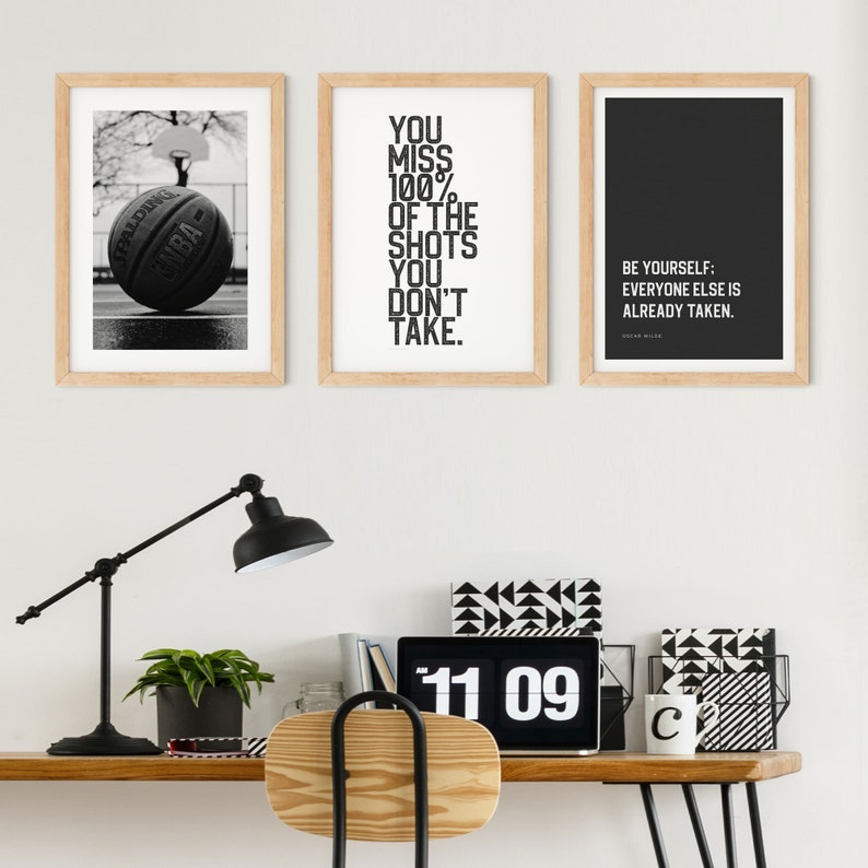 Basketball Print Set of 3 for Boys NBA Basketball Printable - Etsy
