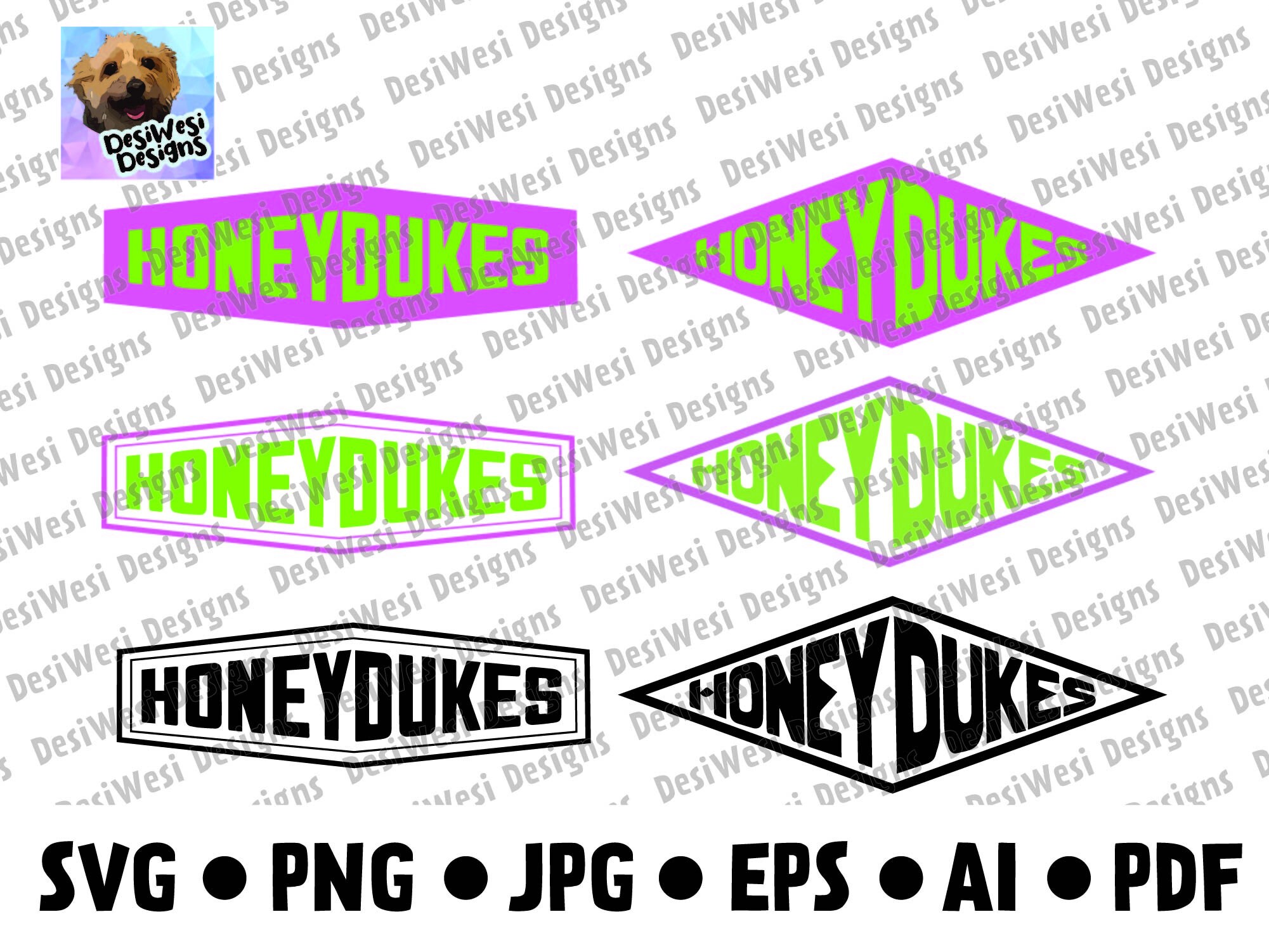 Honeydukes HP sign 6 designs SVG png jpg eps ai pdf | Etsy