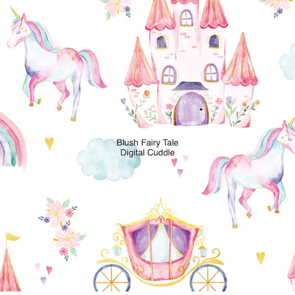 Blush Fairy Tale Digital Cuddle Minky from Shannon Fabrics