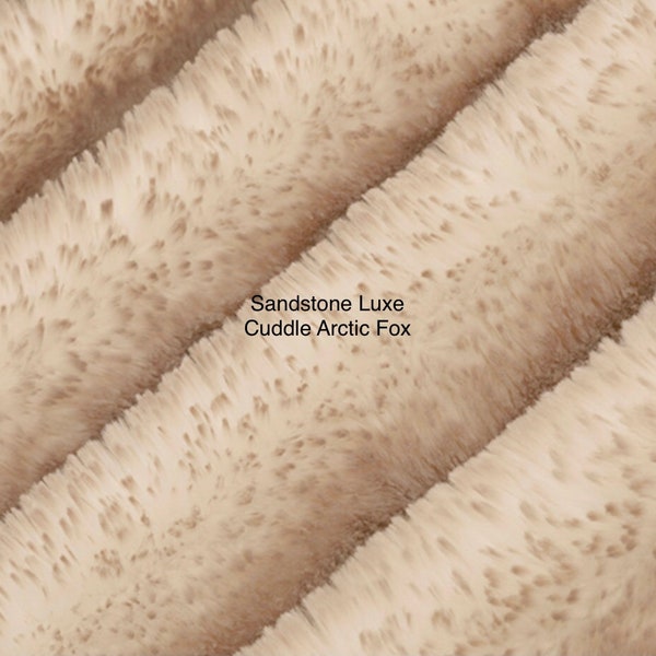 Sandstone Luxe Cuddle Arctic Fox Minky by Shannon Fabrics