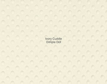 Ivory Cuddle Dimple Minky from Shannon Fabrics
