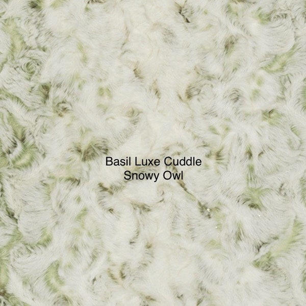 Basil Luxe Cuddle Snowy Owl Minky by Shannon Fabrics