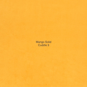 May include: A solid mango colored fabric swatch with the text "Mango Solid Cuddle 3" printed on it.