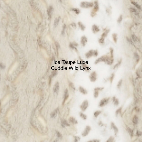 Ice Taupe Luxe Cuddle Wild Lynx Shannon Minky