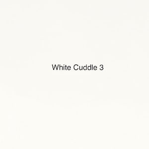 May include: White background with the text "White Cuddle 3" in black.