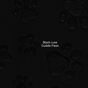 Embossed Paws - Black Luxe Cuddle Paws Minky from Shannon Fabrics