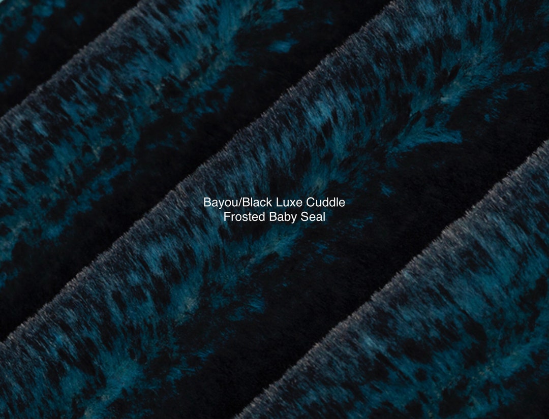 Bayou/black Luxe Cuddle Frosted Baby Seal by Shannon Fabrics, Bayou
