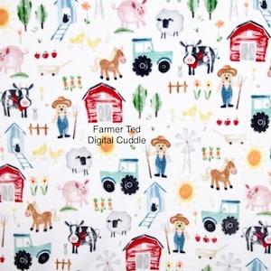 Farmer Ted Digital Multi Digital Cuddle by Shannon Fabrics