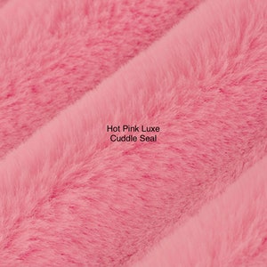 Hot Pink Luxe Cuddle Seal Shannon Minky
