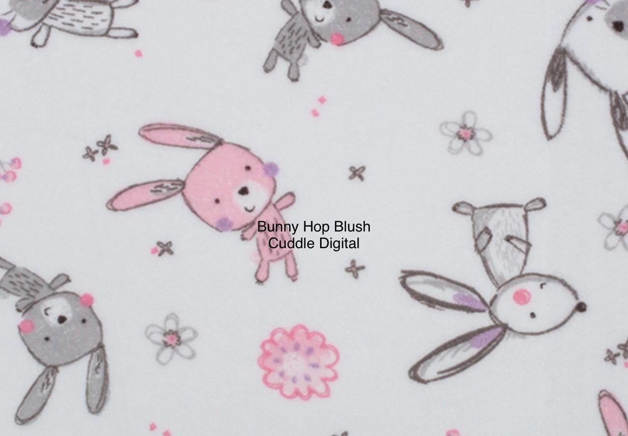 Bunny Hop Blush Digital Cuddle by Shannon Fabrics - Etsy