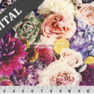 Amethyst Hoffman Peony Digital Cuddle  Shannon Minky