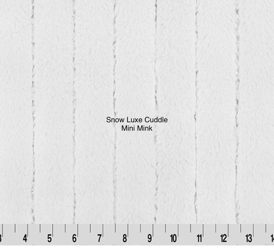 Shannon Fabrics Luxe Cuddle Snow Mini Mink Minky Etsy
