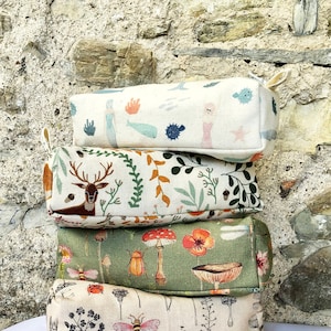 Astuccio - scegli tra 18 tessuti - Illustrazione d&#39;arte - Porta trucco - Porta penne - Trousse - pochette -