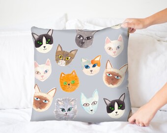 Chartreux cat pillow head shaped Chartreux cat pillow head shaped