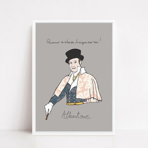 Art Print, "Albertone", Alberto Sordi, Il Marchese del Grillo, Cinema Italiano, Frase Motivazionale