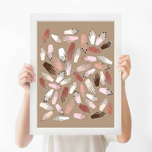Impressão artística, Mani, arte de parede, decoração de casa, stampa Giclée, mani bianche, mani nere, mani orientali, mani dal mondo, smalto rosso,smalto nero